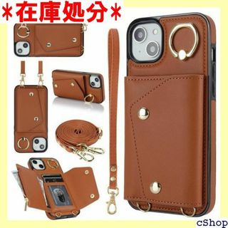 スマホカバー アイフォン13ケース 手帳型 PU革 カ 3 ークブラウン 996(その他)