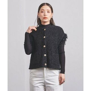 ユナイテッドアローズ(UNITED ARROWS)のユナイテッドアローズ　ファンシーツイードニットベスト　ブラック(ベスト/ジレ)