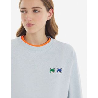 メゾンキツネ(MAISON KITSUNE')の23SS wフォックス　スウェット　MAISON KITSUNE メゾンキツネ(トレーナー/スウェット)