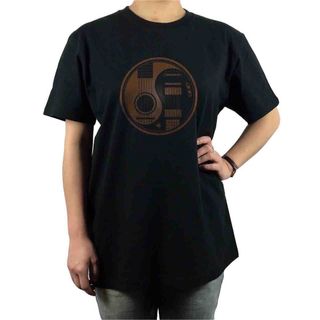 新品 アコースティック エレキ ギター 陰陽勾玉巴紋 道教 太極図 Tシャツ(Tシャツ/カットソー(半袖/袖なし))