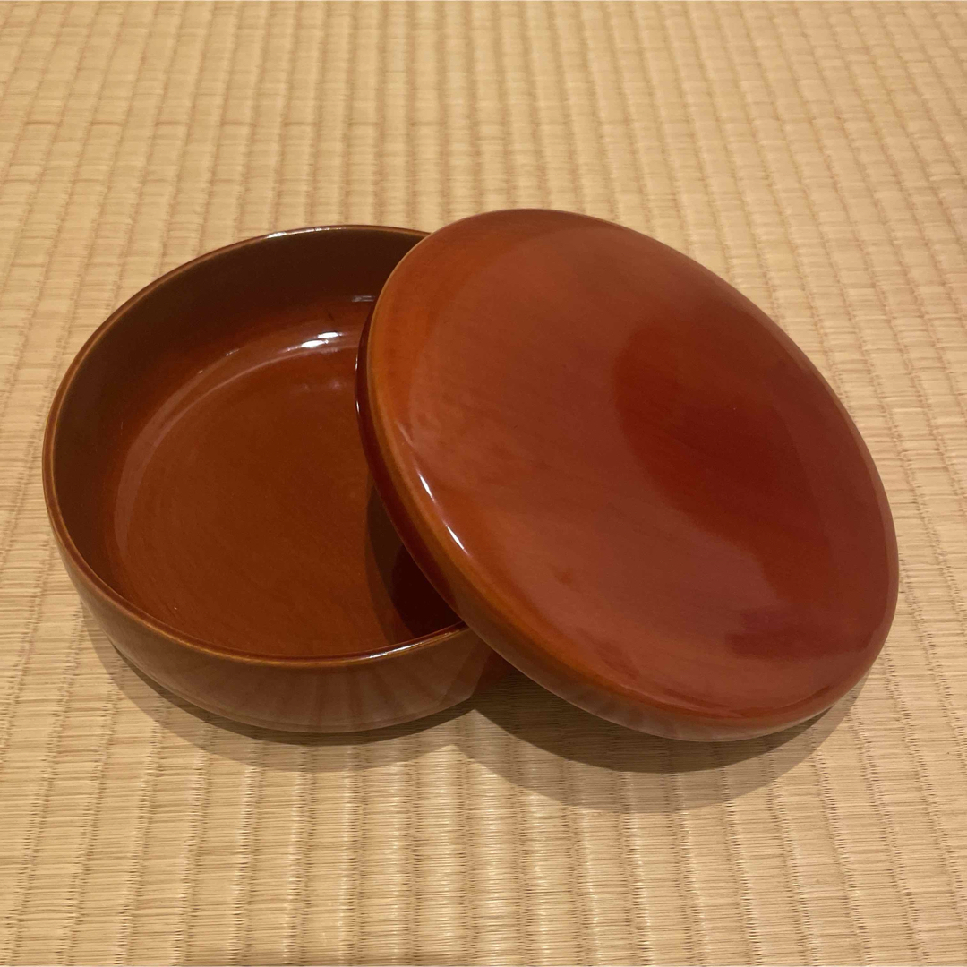 飛騨 春慶塗り 菓子器 エンタメ/ホビーの美術品/アンティーク(陶芸)の商品写真