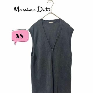 マッシモデュッティ(Massimo Dutti)のMassimo Dutti マッシモデュッティ　リネン　前開き　ベスト　ジレ(ベスト/ジレ)