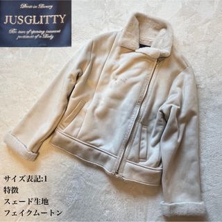 ジャスグリッティー(JUSGLITTY)のjUSGLITTYダブルライダースジャケット サイズS (ライダースジャケット)