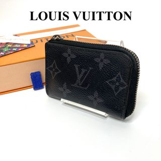 ルイヴィトン(LOUIS VUITTON)のルイヴィトン　エクリプス　ポルトモネジュール　モノグラム　コインケース　黒　美品(コインケース/小銭入れ)