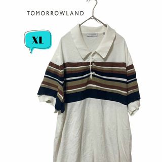 TOMORROWLAND トゥモローランド　トリコカラー　ニットポロシャツ　XL