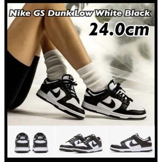ナイキ(NIKE)の【新品】Nike GS Dunk Low "White/Black" 24.0(スニーカー)