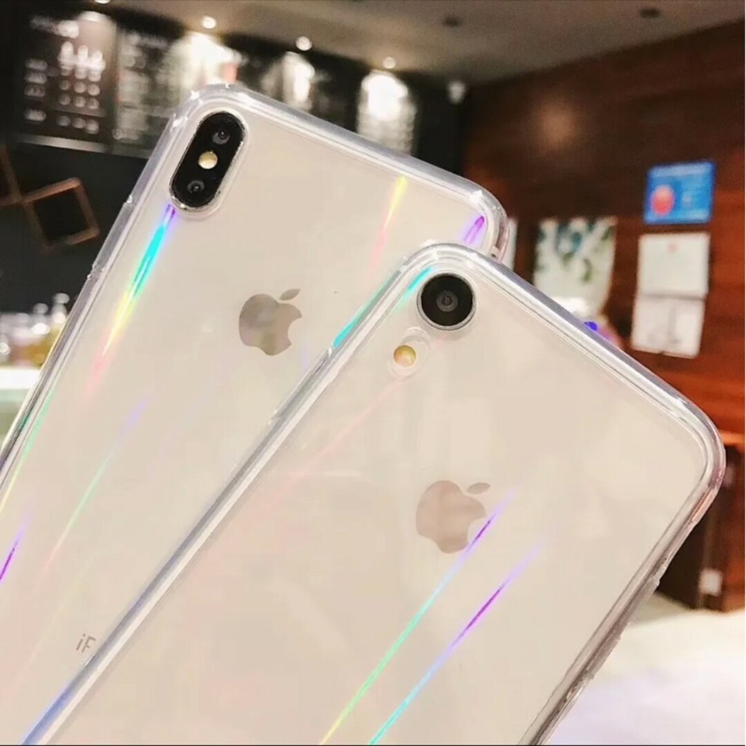 iPhone7plus/8plus iPhoneケース 透明 オーロラ おしゃれ スマホ/家電/カメラのスマホアクセサリー(iPhoneケース)の商品写真