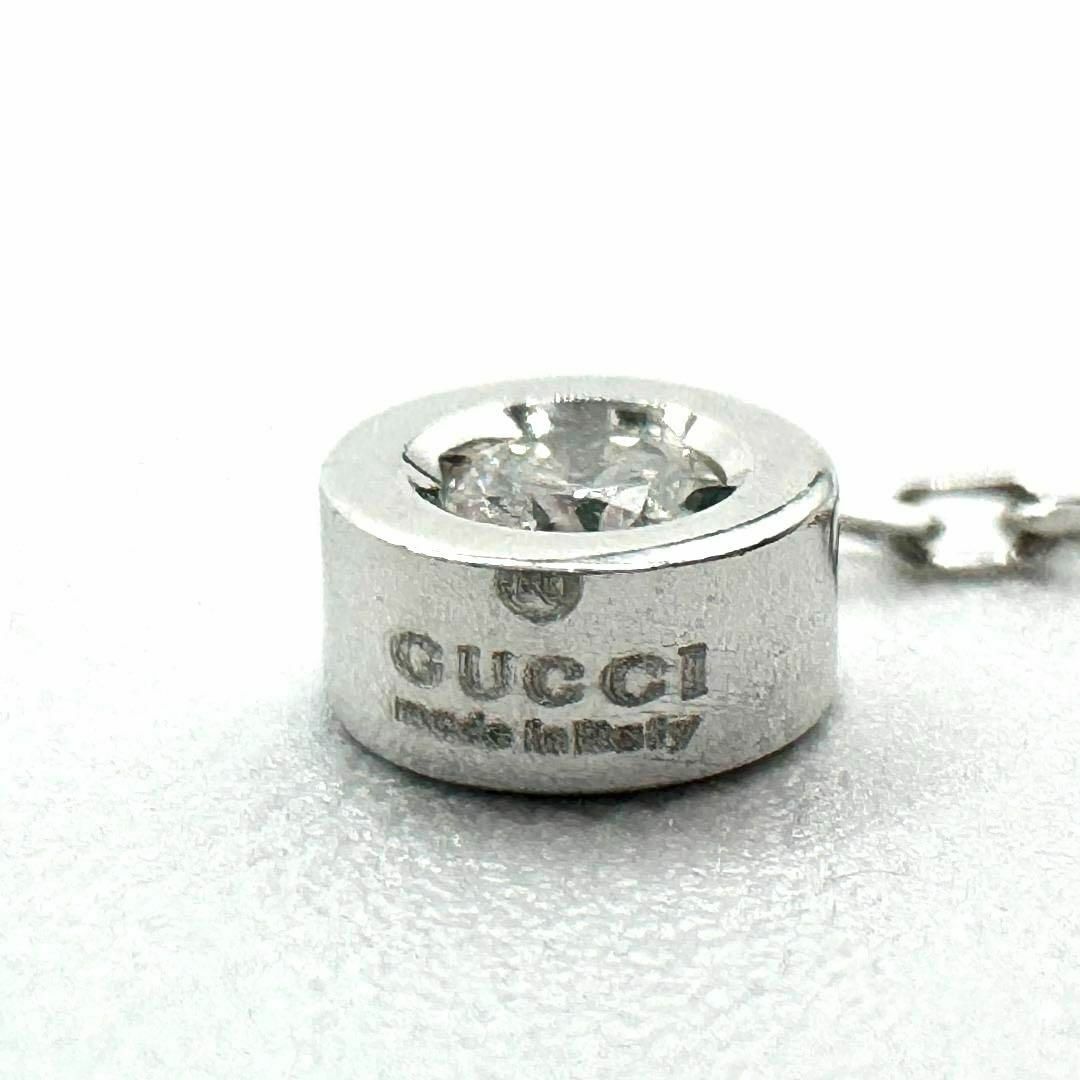 Gucci(グッチ)のグッチ GUCCI ダイヤ ピアス レディース K18WG ホワイトゴールド レディースのアクセサリー(ピアス)の商品写真