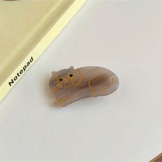 Persian Cat Hair Claw ペルシャ猫　グレー ミニヘアクリップ(その他)