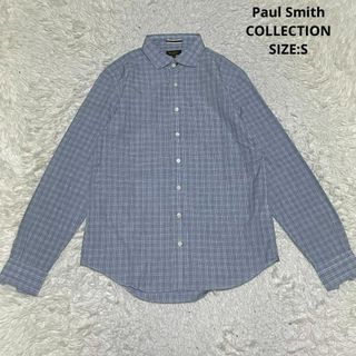 ポールスミスコレクション(Paul Smith COLLECTION)のポールスミス ホリゾンタルカラー チェックシャツ 長袖 サイズS グレー(シャツ)