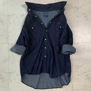 SHIPS - 美品☆SHIPS別注 Wrangler オーバーサイズデニムシャツ ネイビー F