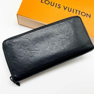 ルイヴィトン(LOUIS VUITTON)の【極美品】ルイヴィトン モノグラムシャドウ ジッピーヴェルティカル ジッピー 黒(財布)