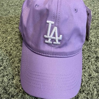 LA 野球帽　パープル　ピンクキャップ　ロサンゼルス