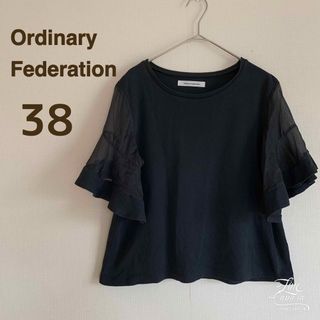 Ordinary Federation カットソー ブラウス ブラック 黒 M(カットソー(半袖/袖なし))