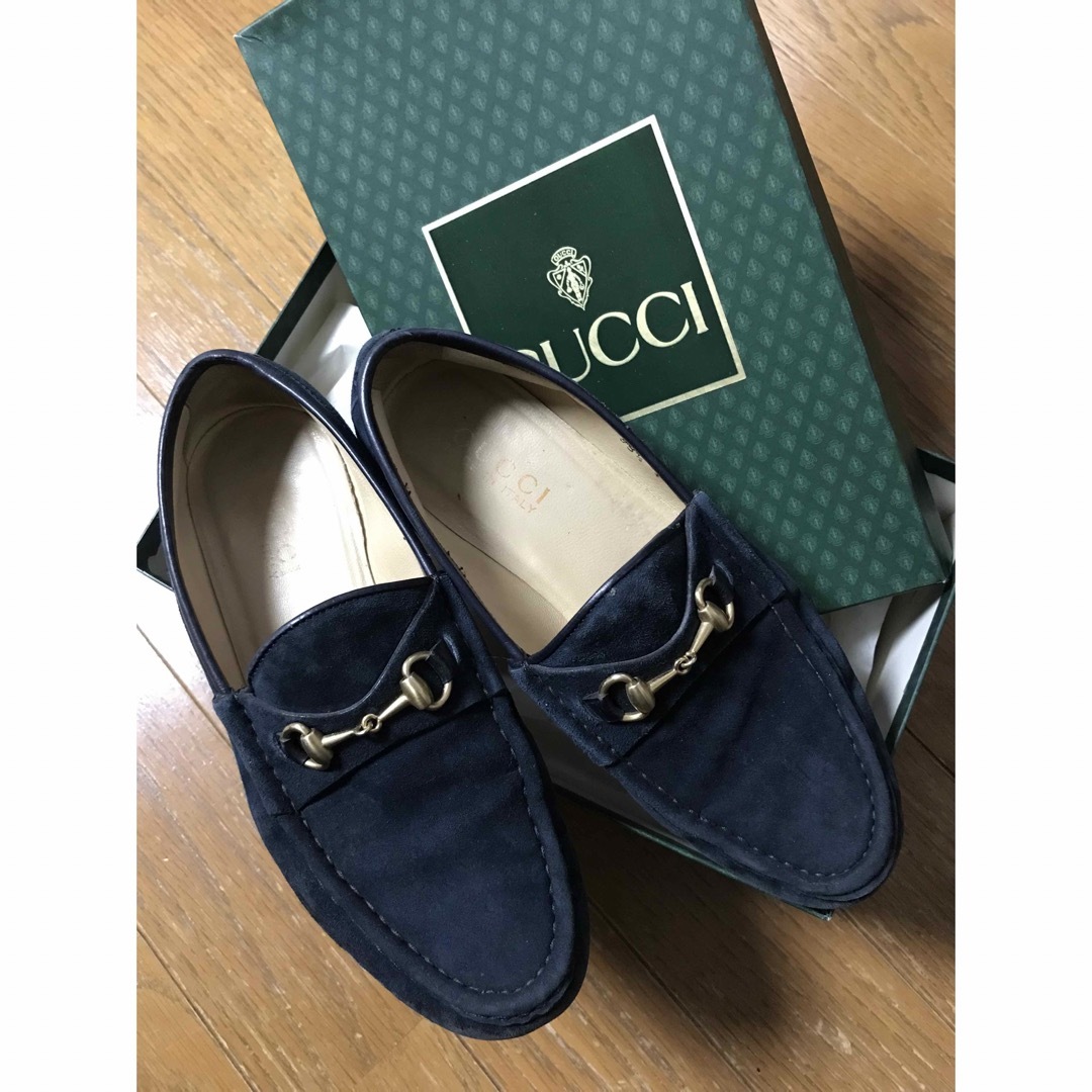 GUCCI - GUCCI グッチ ビットローファースエード濃緑35 1/2 22.5 GUCCI - GUCCI グッチ ビットローファースエード濃緑35 1/2 22.5