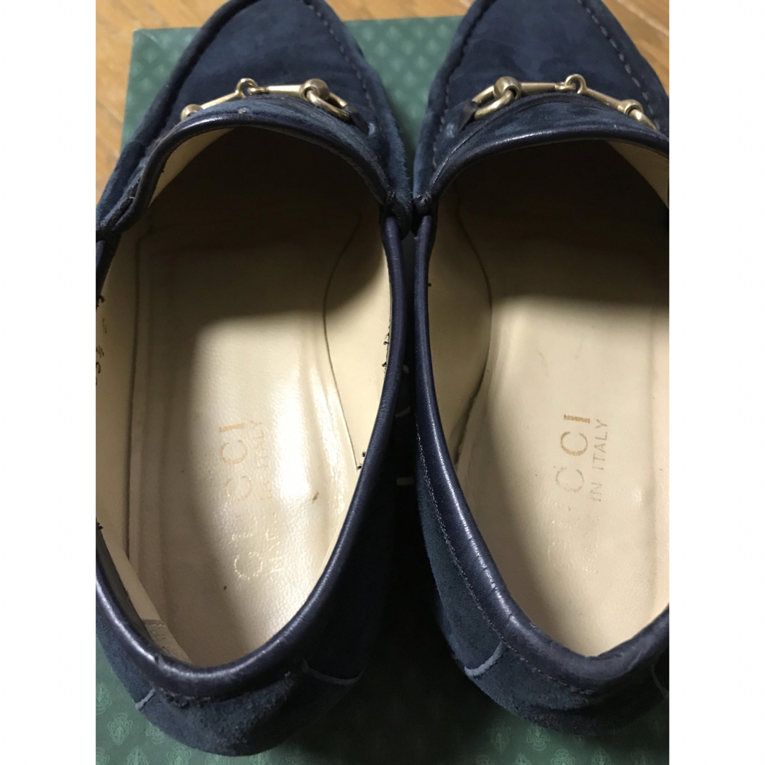 GUCCI - GUCCI グッチ ビットローファースエード濃緑35 1/2 22.5 GUCCI - GUCCI グッチ ビットローファースエード濃緑35 1/2 22.5