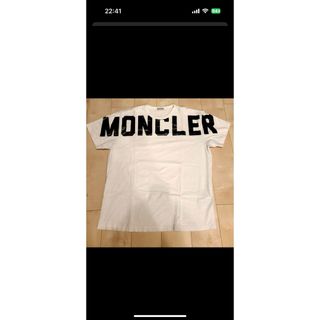 モンクレール(MONCLER)のモンクレール　白Tシャツ　XXL ビックロゴ(Tシャツ/カットソー(半袖/袖なし))