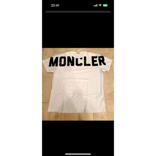 モンクレール(MONCLER)のモンクレール　白Tシャツ　XXL ビックロゴ(Tシャツ/カットソー(半袖/袖なし))