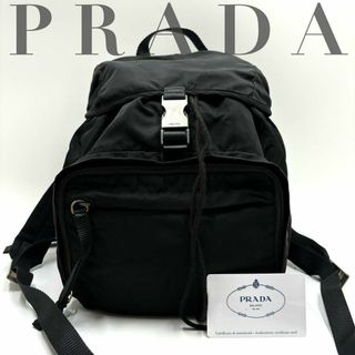 PRADA - ✨美品✨プラダ リュック バックパック 三角プレート 巾着 ナイロン ブラック