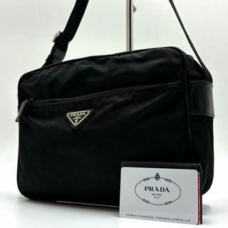 プラダ(PRADA)の✨大人気✨プラダ ショルダーバッグ カメラバッグ  三角プレート ギャラ付き 黒(ショルダーバッグ)