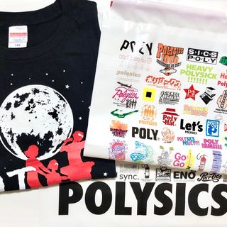 POLYSICS 半袖Tシャツ ブラック XS ショッパー  缶バッジ 匿名配送(ミュージシャン)