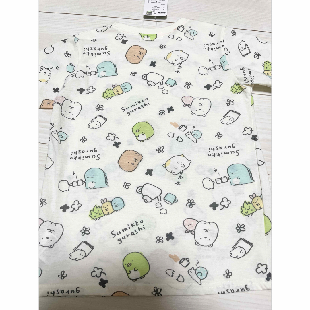 新品 キッズ 女の子 すみっコぐらし 半袖 Tシャツ 白 140cm キッズ/ベビー/マタニティのキッズ服女の子用(90cm~)(Tシャツ/カットソー)の商品写真