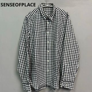 SENSE OF PLACE by URBAN RESEARCH - センスオブプレイス　ギンガムチェック　シャツ　長袖　トップス　ブラウス　M