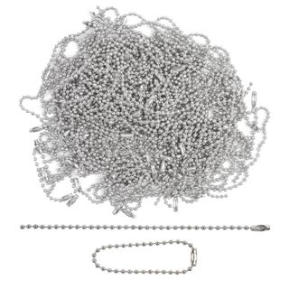ボールチェーン コネクター付き 12cm (シルバー 50本)(各種パーツ)