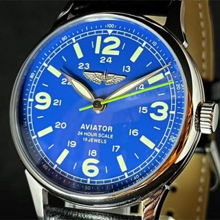 モルニヤ(Molnija（Молния）)の【激レア】RAKETA/メンズ腕時計/Pilot AVIATOR/ブルー色/青(腕時計(アナログ))