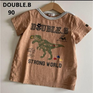 DOUBLE.B - ミキハウス　ダブルビー 半袖　シャツ　Tシャツ　恐竜　ロゴ　春　夏　ファミリア