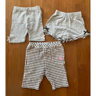 ミキハウス(mikihouse)の70〜80cm ハーフパンツ3枚セット(パンツ)