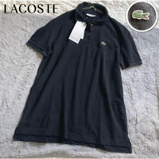 ラコステ(LACOSTE)の【ラコステ】未使用✨美品 春夏に最適 万能 ポロシャツ ワニ ブラックL ゴルフ(ポロシャツ)