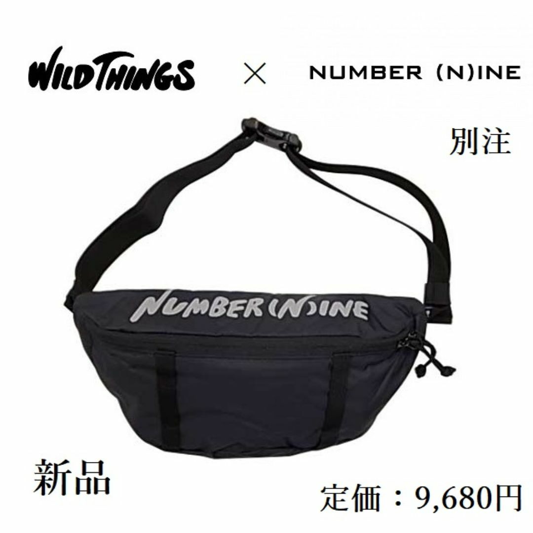 WILDTHINGS(ワイルドシングス)の【半額】NUMBER (N)INE × WILD THINGS ボディバッグ 黒 メンズのバッグ(ボディーバッグ)の商品写真