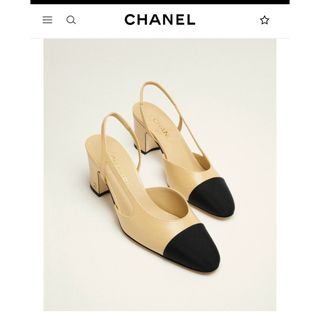 シャネル(CHANEL)のみゆみゆ様専用【美品★裏張り済】chanelスリングバックシューズ(ハイヒール/パンプス)