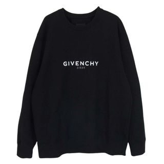 ジバンシィ(GIVENCHY)のGIVENCHY ジバンシィ BMJ0HA3Y8N Reverse slim fit sweatshirt リバース ロゴ クルーネック スウェット シャツ ブラック系 L【中古】(スウェット)