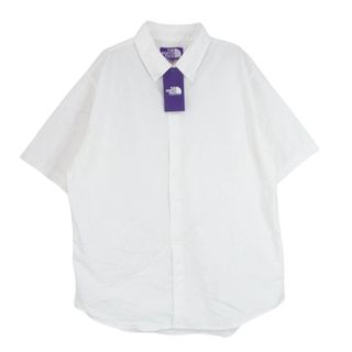 THE NORTH FACE ノースフェイス NT3936N PURPLE LABEL パープルレーベル BD,Collar Shirt ボタンダウン カラー 半袖 シャツ ホワイト系 XL【中古】