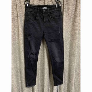 ザラ(ZARA)のZARA ザラ　スキニーパンツ　EUR38 黒　ブラック　デニム(デニム/ジーンズ)