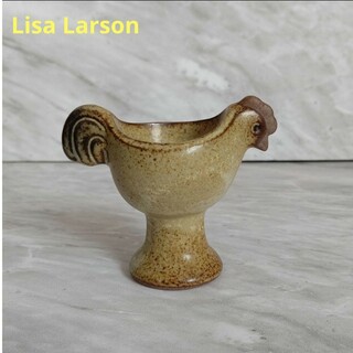 リサラーソン(Lisa Larson)のリサラーソン にわとりのエッグスタンド(置物)