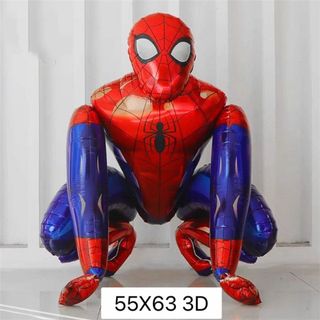 スパイダーマンの3Dバルーン 誕生日やパーティー 飾り(その他)