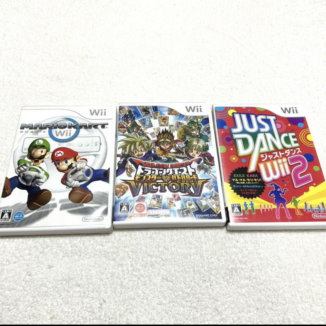 任天堂(ニンテンドウ)のwii ソフト　マリオカート　ドラゴンクエスト　ジャストダンスwii2 エンタメ/ホビーのゲームソフト/ゲーム機本体(家庭用ゲームソフト)の商品写真