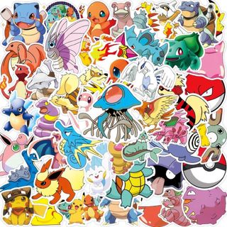 防水フレークシール ポケモンピカチュウ ポケットモンスター　50枚(キャラクターグッズ)