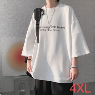 JUAS001メンズ ビッグTシャツ ティーシャツ 韓国半袖 丸首 大きいサイズ(Tシャツ/カットソー(半袖/袖なし))