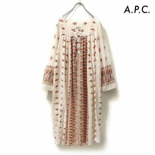 A.P.C - A.P.C. アーペーセー★エスニック柄 長袖ワンピース ペチコート付き