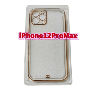 iPhoneケース　スマホケース　iPhone12ProMax　クリア　ホワイト(iPhoneケース)