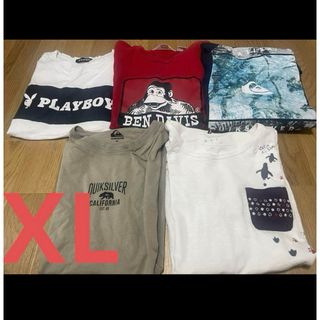 プレイボーイ(PLAYBOY)のXLサイズ　ブランド　Tシャツ5点セット(Tシャツ/カットソー(半袖/袖なし))