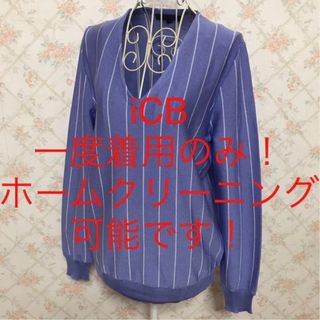 アイシービー(ICB)の★iCB/アイシービー★一度着用のみ★長袖ストライプセーターM.9号(カットソー(長袖/七分))