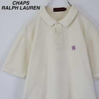 POLO RALPH LAUREN - 【大人気】チャップス ラルフローレン／ポロシャツ　刺繍ロゴ　鹿の子　オフホワイト