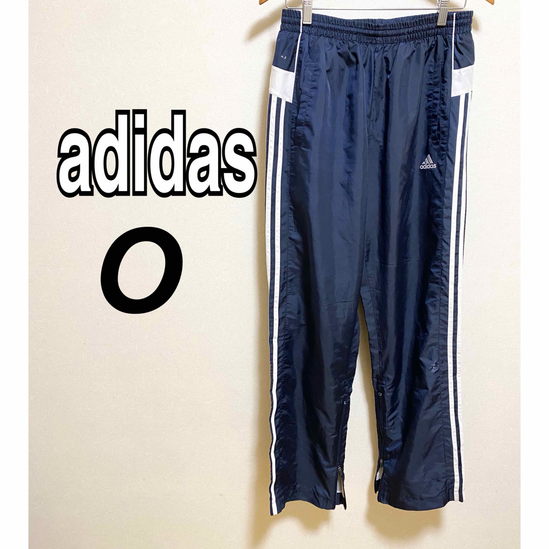 adidas - adidas/ナイロンパンツ/サイズO/ネイビーの通販 by adidas - adidas/ナイロンパンツ/サイズO/ネイビーの通販 by