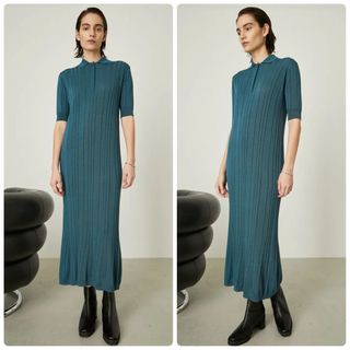 リムアーク(RIM.ARK)のRIM.ARK Little flare knit dress ニットワンピース(ロングワンピース/マキシワンピース)