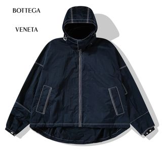 ボッテガヴェネタ(Bottega Veneta)の【Bottega Veneta】テックナイロン フーデッドブルゾン Navy/S(ブルゾン)